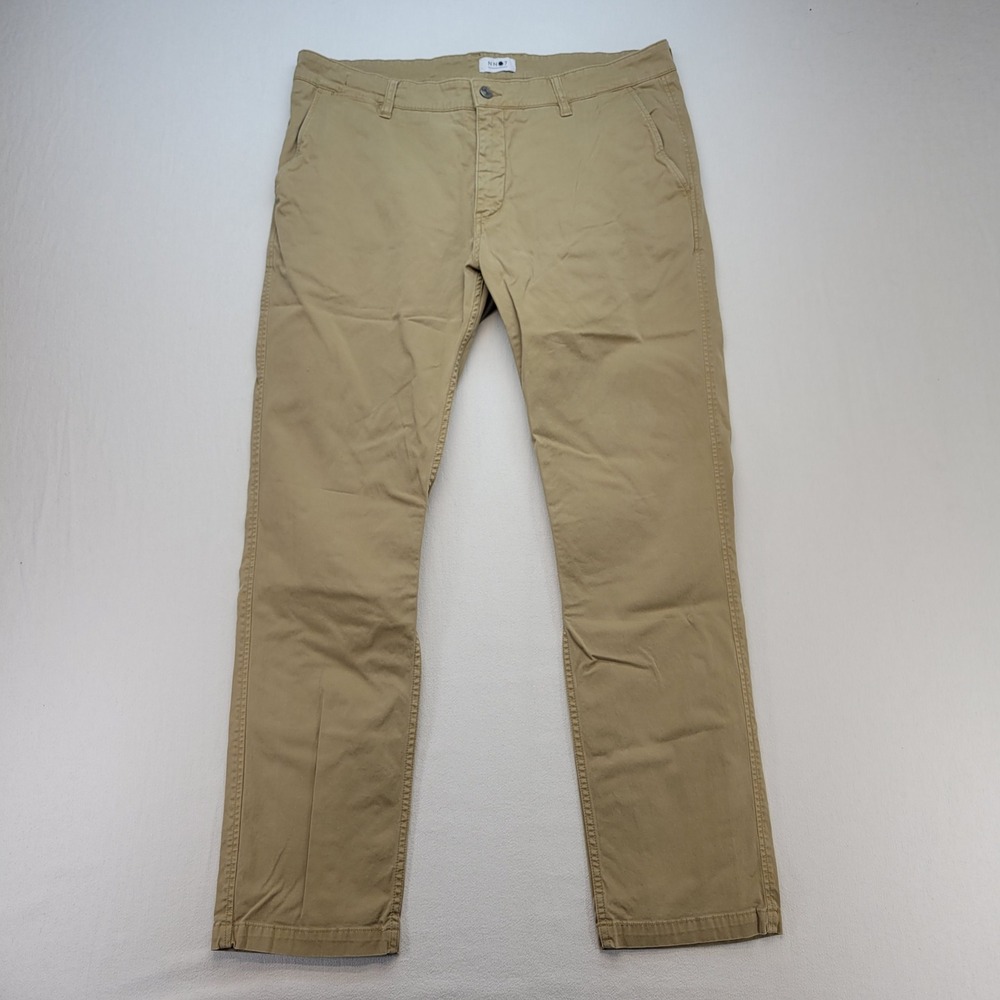 NN07 Marco 1400 Chino Mens 38x32 Tan Brown Slim Straight Cotton Twill Pants